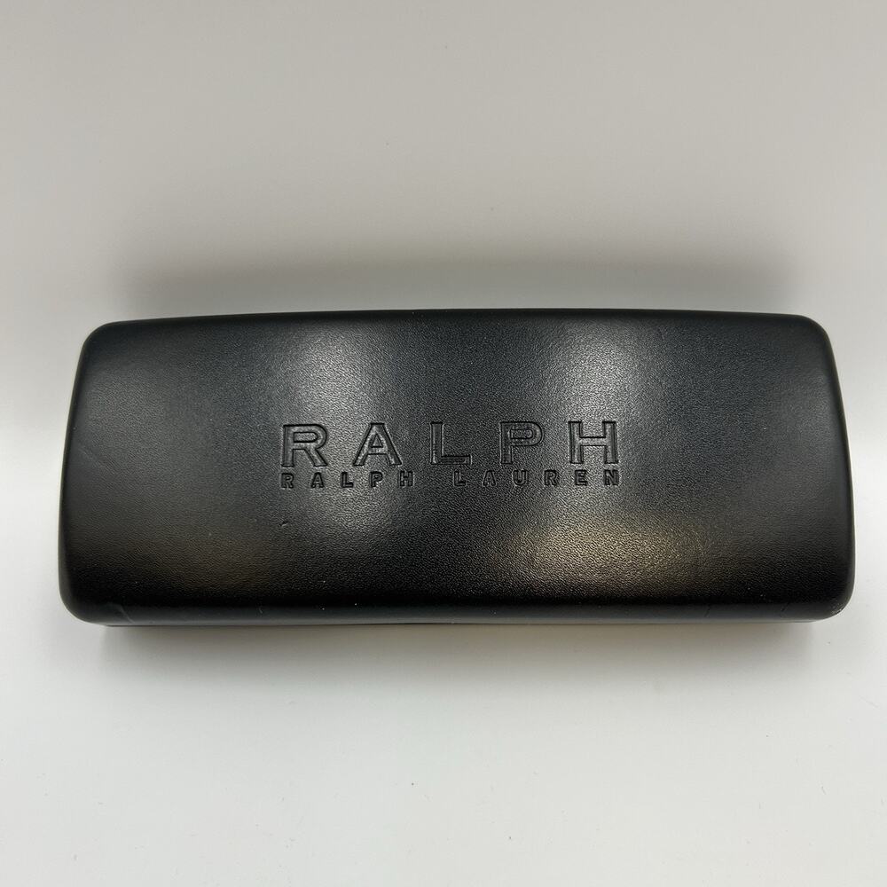 Ralph Lauren Hard Clamshell Glasses Carrying Case Black w/ Red Letters